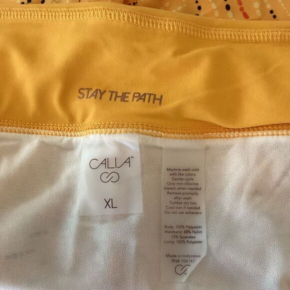 NWT Ladies Calia Kick It Up Performance athletic Short inner brief XL Orange - Picture 5 of 6